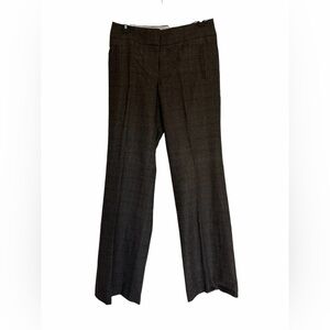 J. Crew Women's Brown Plaid Wool Blend Wide Leg Lined Pants Favorite Fit Size 6